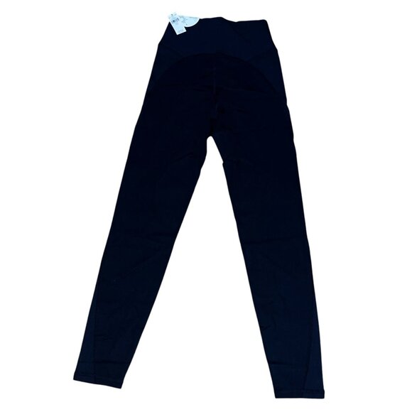 Aerie Offline Goals 7/8 Ribbed Leggings Sz Small Womens Black Workout Active Leg - Picture 14 of 16